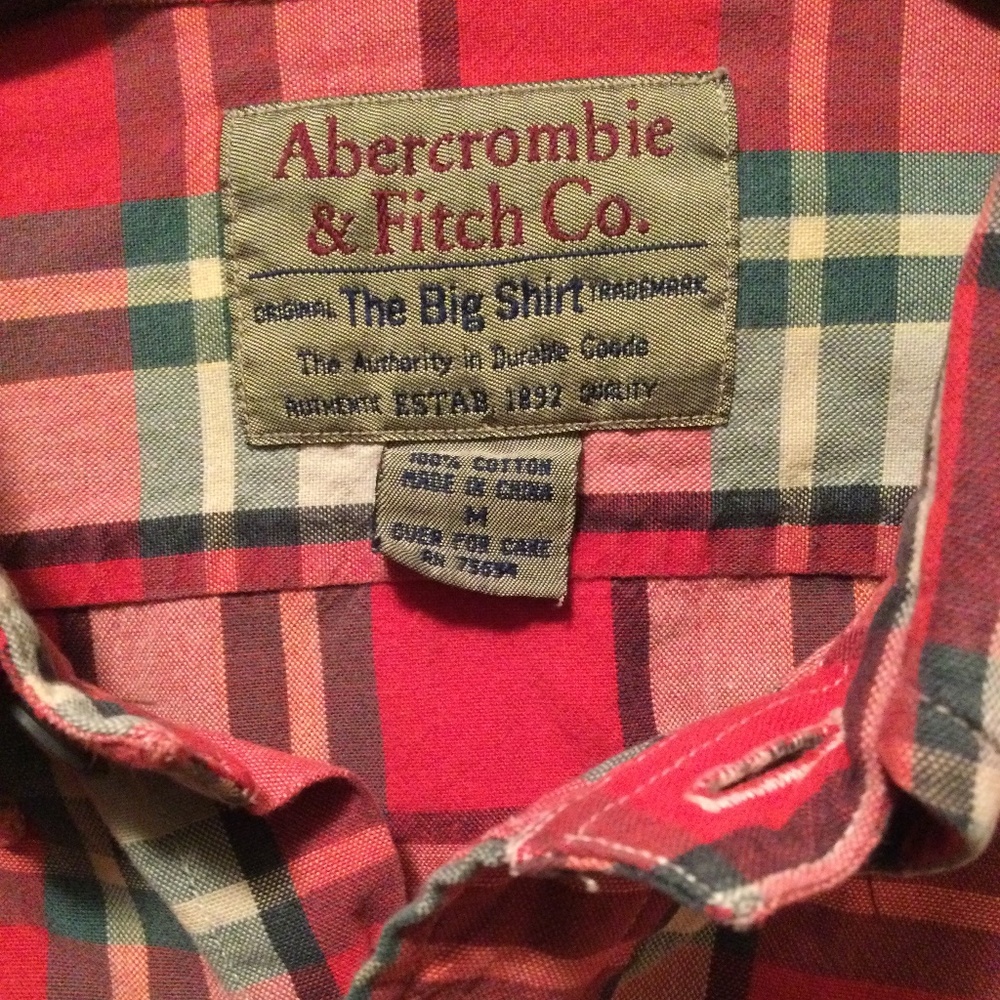 Abercrombie & Fitch Long Sleeve Plaid Button Down Shirt - Picture 2 of 3